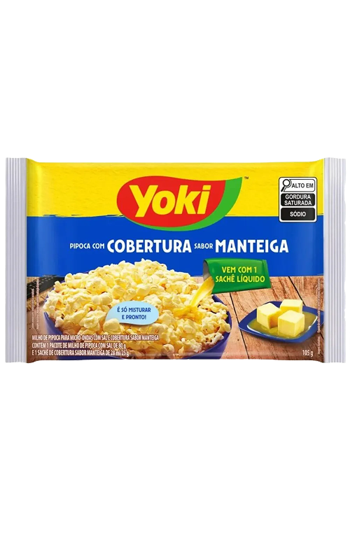 Pipoca Micro-ondas Cobertura Manteiga YOKI