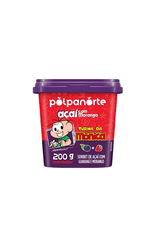Açaí Mix Morango Turma da Mônica – Pote 200g
