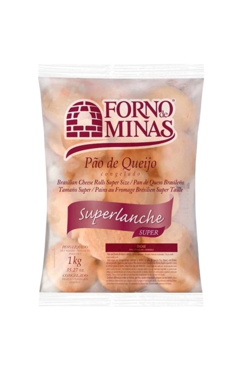 Pão de Queijo Super Lanche Forno de Minas 1kg Caixa com 10 Unidades