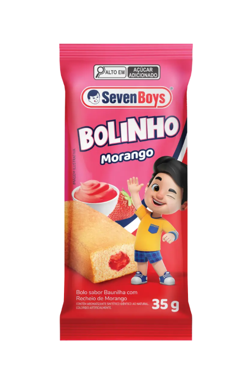 Bolinho Seven Boys Baunilha com Morango 35g