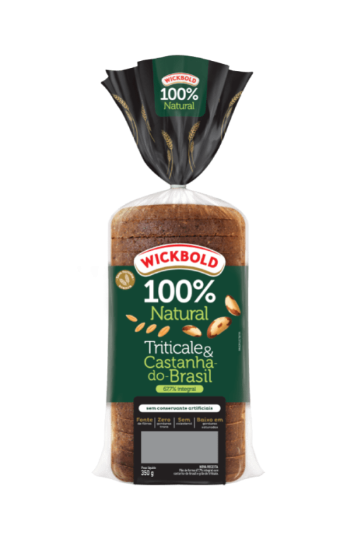 Pão 100% Nutrição Triticale e Castanha-do-Brasil Wickbold 350g