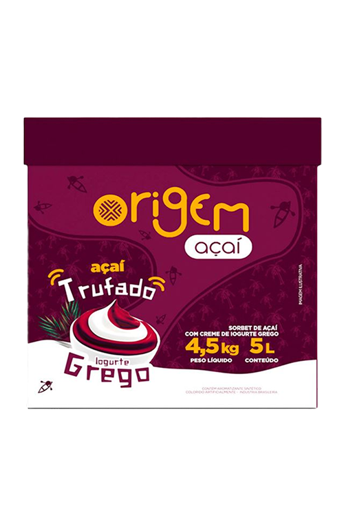 Açaí Origem com Creme de Iogurte Caixa 5L 4,5kg