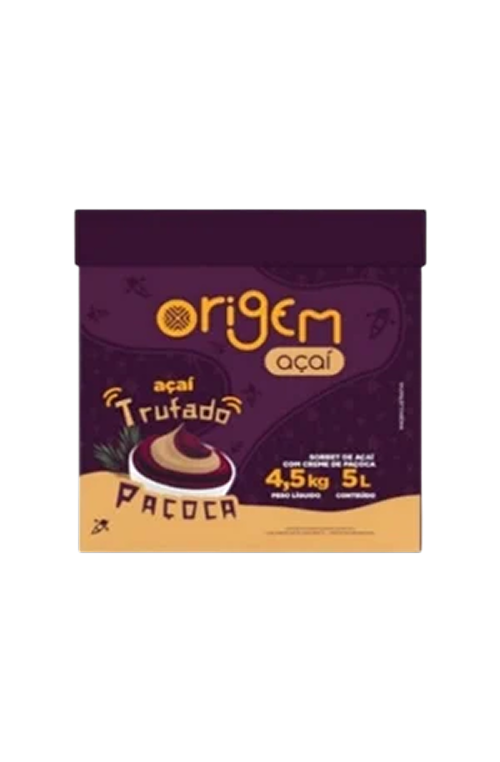 Açaí Origem com Creme de Paçoca Caixa 5L 4,5kg