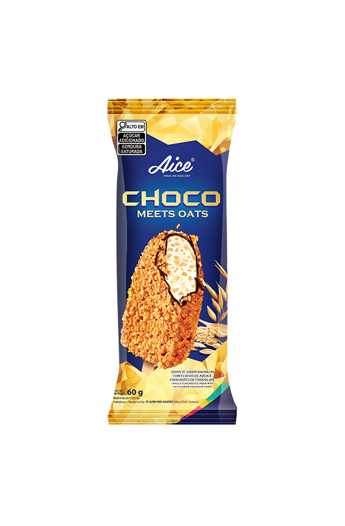 Aice Choco Meets Oats Sorvete de Chocolate com Crocante de Aveia 60g