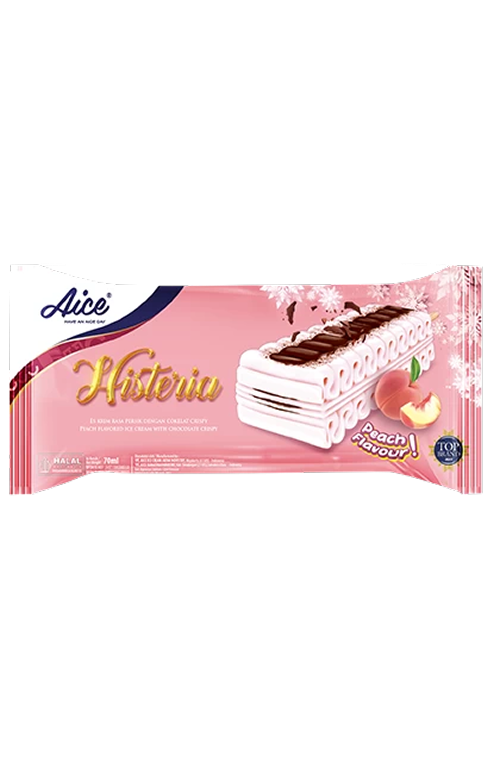 Aice Histeria Peach Stick Sorvete Picolé Histeria Pêssego 62g