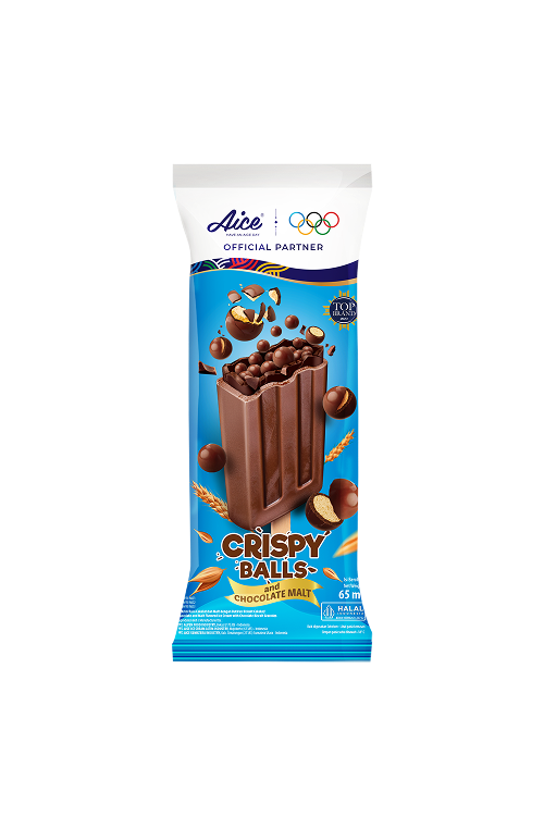 Aice Crispy Balls Stick Sorvete Picolé Bolas Crocantes 58g