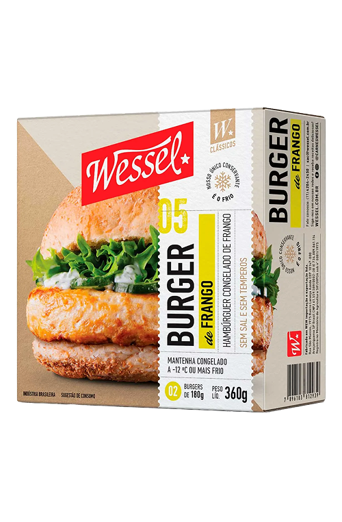 Hambúrguer de Frango Sem Tempero 360g