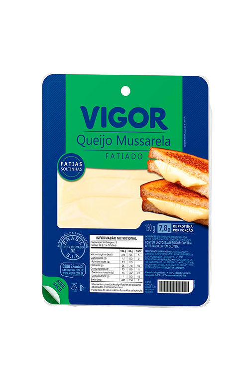 Queijo Mussarela Fatiado Vigor 150g