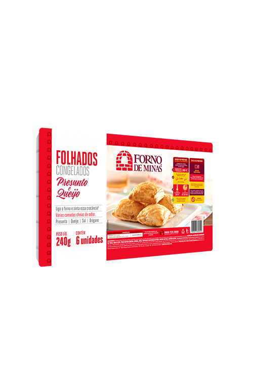 Folhado Presunto e Queijo