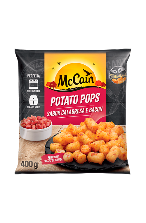 Potato Pops Sabor Calabresa e Bacon
