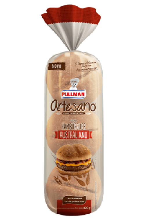 PAO DE HAMBURGER ARTESANO AUSTRALIANO 420G PUL