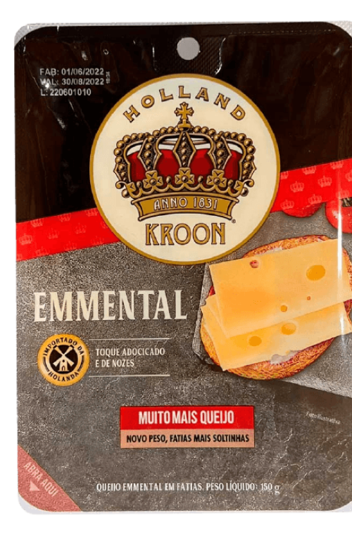 Queijo Hol Kroon Emmental Fat 150g