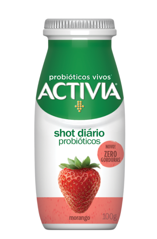 Activia Shot Morango Leite Fermentado 100g
