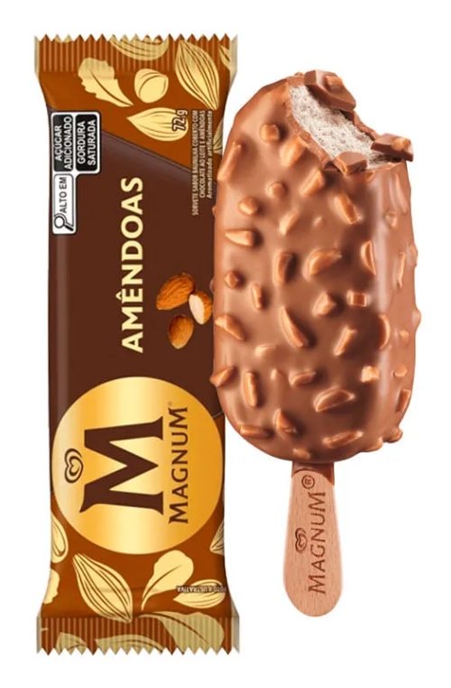 Sorvete Magnum Amendoa 25x90ml/71,68gr