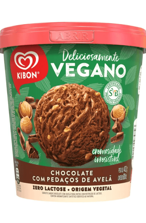 Sorvete Kibon Pote Veg Choc Avela 4x800ml/402g