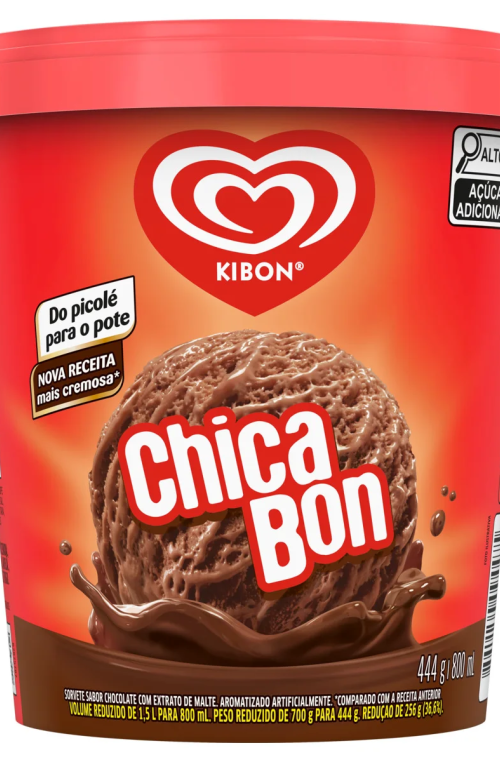 Sorvete Kibon Pote Chicabon 4x800ml/444g
