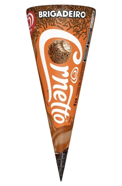 Sorvete Kibon Cornetto Brigadeiro 24x90ml/63gr