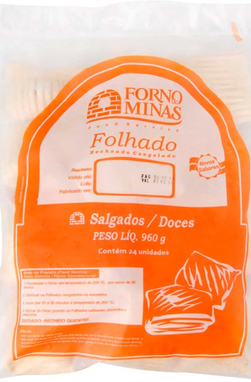 Folhado De Palmito 3 X 24 X 40g