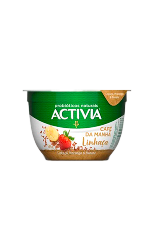 Activia Café da Manhã sabor Linhaça, Morango e Banana