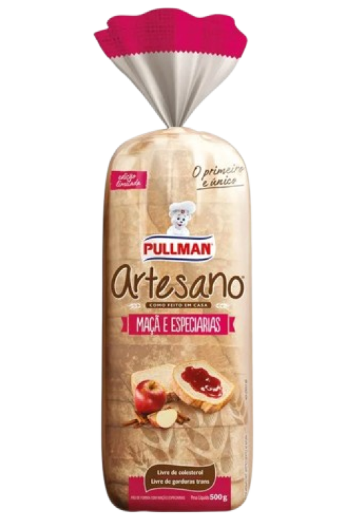 Pão De Forma Pullman Artesano Maçã e Especiarias 500G